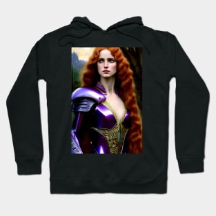 Lady Knight In Purple Armour Hoodie